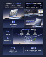 KAMRUI H2 Intel® Core™ 14900HX Mini PC