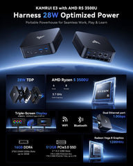 KAMRUI E3 AMD Ryzen™ 5 3500U Mini PC