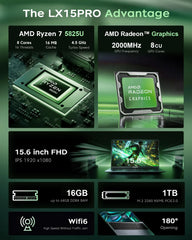 KAMRUI LX15 PRO AMD Ryzen 7 5700U Laptop