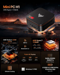 KAMRUI H1 AMD Ryzen 7 7735HS Mini PC