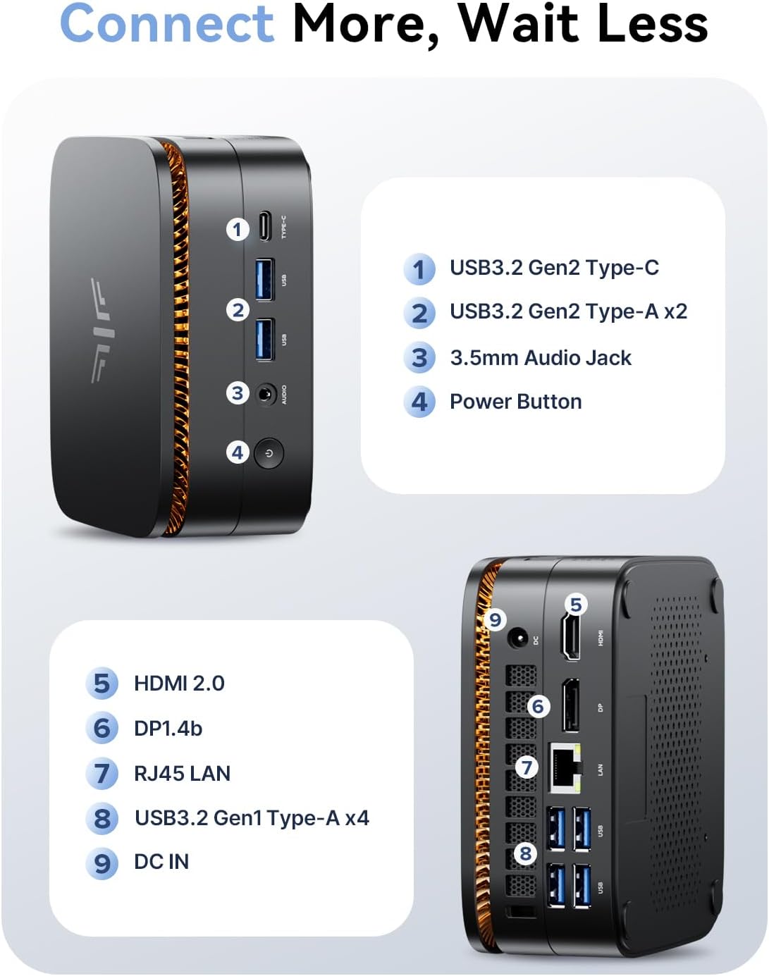 KAMRUI P1 AMD Ryzen™3 4300U Mini PC