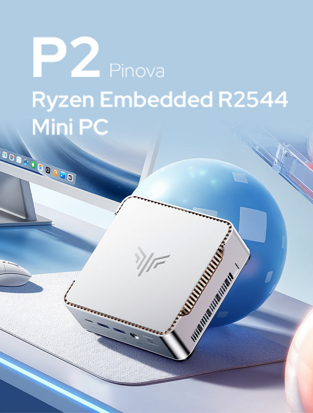 Ryzen R2544 Mini PC KAMRUI P2 | Triple 4K・Dual M.2・Win11 Pro