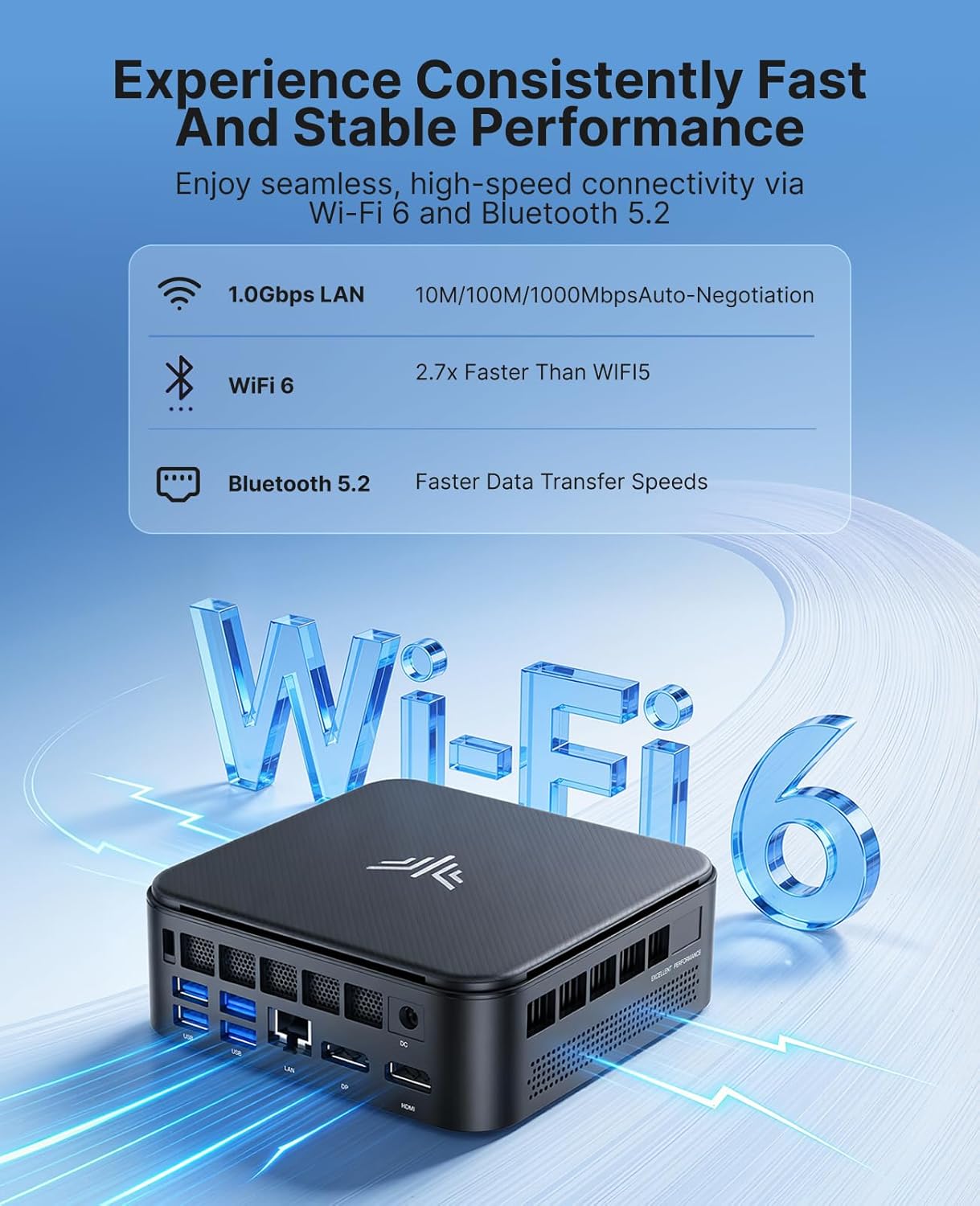 KAMRUI E3B AMD Ryzen Embedded V2748 Mini PC